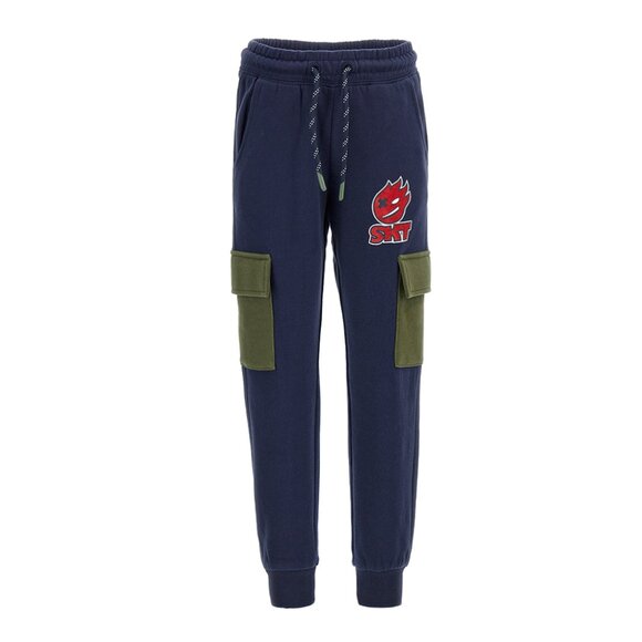 TRENDY PRINTED COTTON POCKET SWEATPANTS FOR BOYS